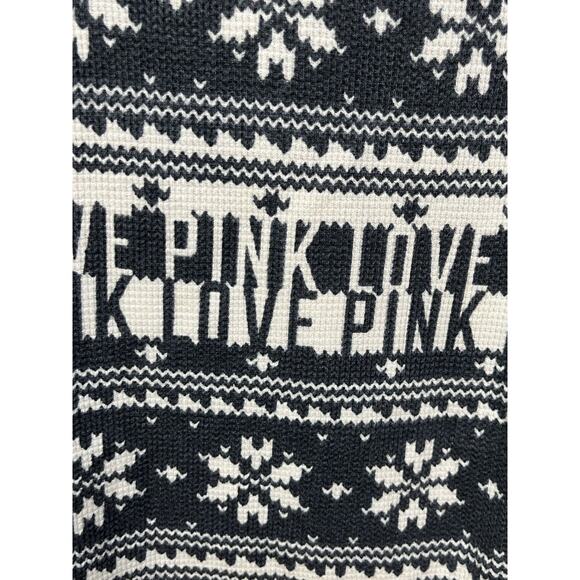 VS PINK Thermal Top Womens Large Sleep Shirt PJ Top Waffle Knit Snowflake - Picture 5 of 5